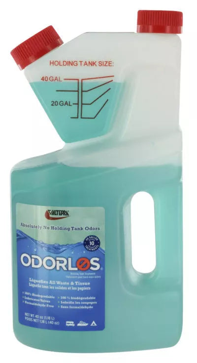 Odorlos | Black Water Treatment | V77002 | 40 oz | Self Measuring Bottle