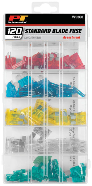 Performance Tool | Blade Fuse Assortment | W5368 | 120 Piece | Standar