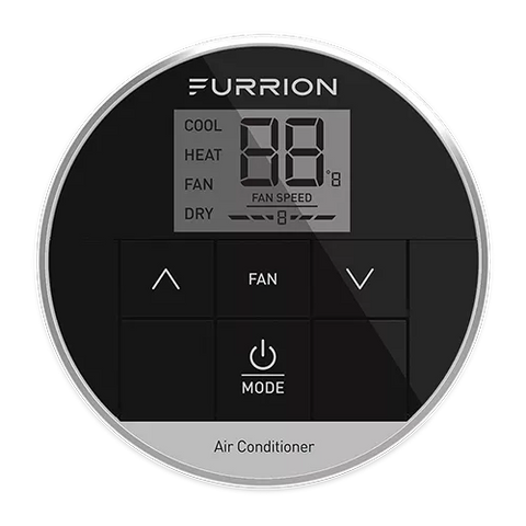Furrion | Chill® Air Conditioner Enhanced Single-Zone Thermostat | 2021130946 | 2 Fan Speeds | Black | Backlit LED | FACW10ESSA-BL, Air Conditioner Accessory, United RV Parts