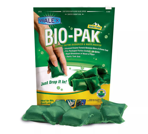 Walex | Bio-Pak Natural Black Water Enzyme Drop Ins | BIOPPBG | 10 Pack | Alpine Fresh