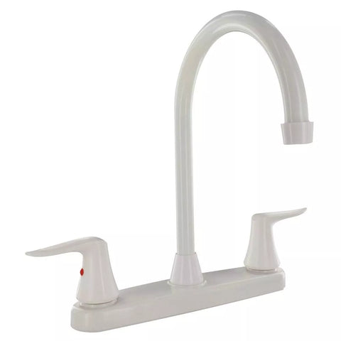 Valterra | 8" Deck Hi-Arc Spout Kitchen Faucet | PF221204 | White