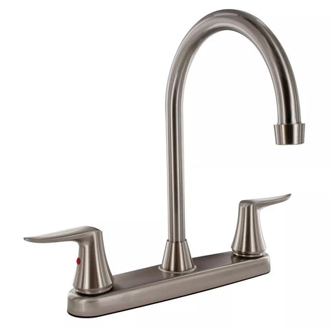 Valterra | 8" Deck Hi-Arc Spout Kitchen Faucet | PF221403 | Brushed Nickel